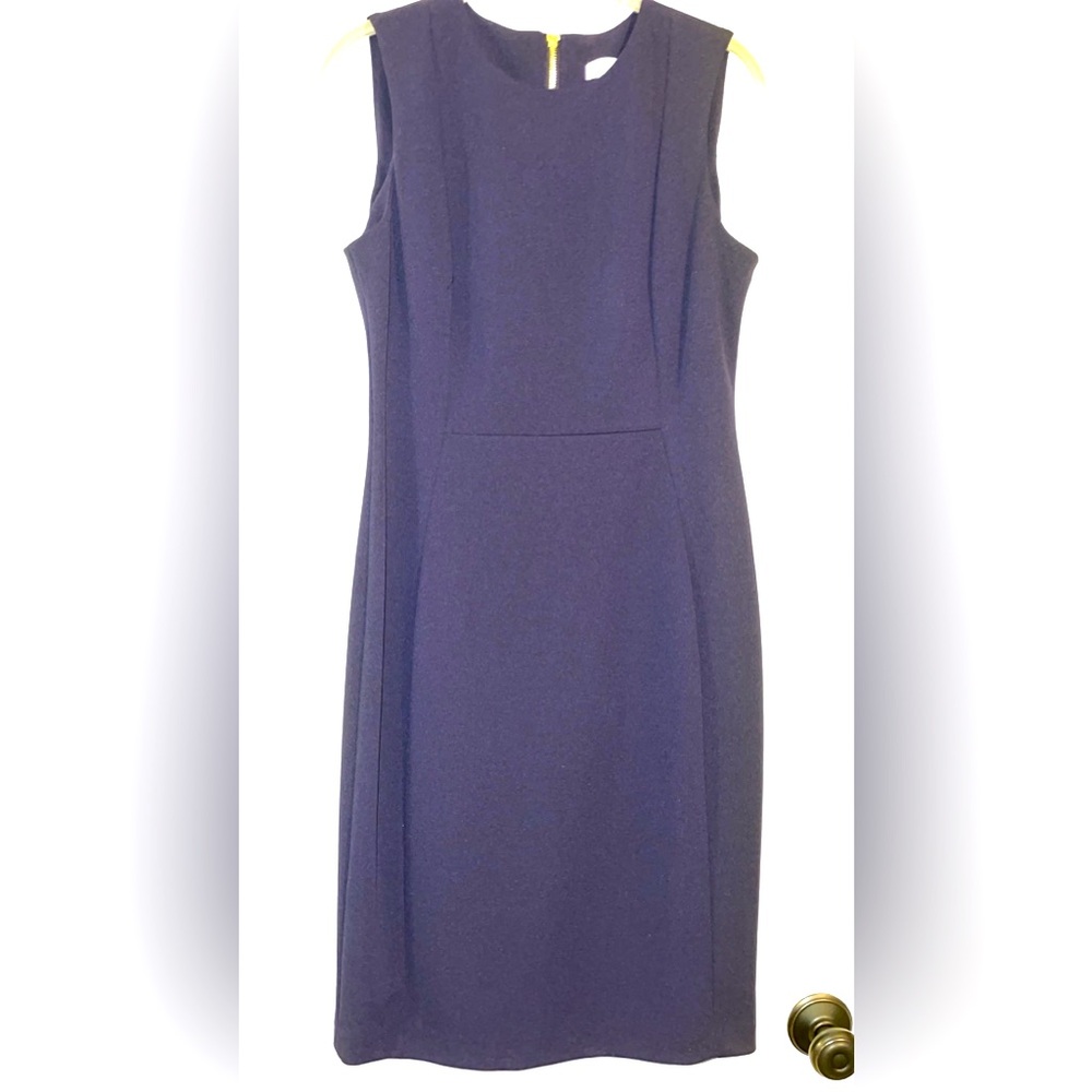 Calvin Klein blue with gold back zipper dress size 8